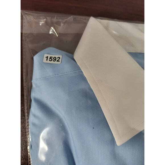 Donald Trump Signature Collection Dress Shirt Men's Sz 17 (36/37) Blue Button Up - Picture 11 of 11